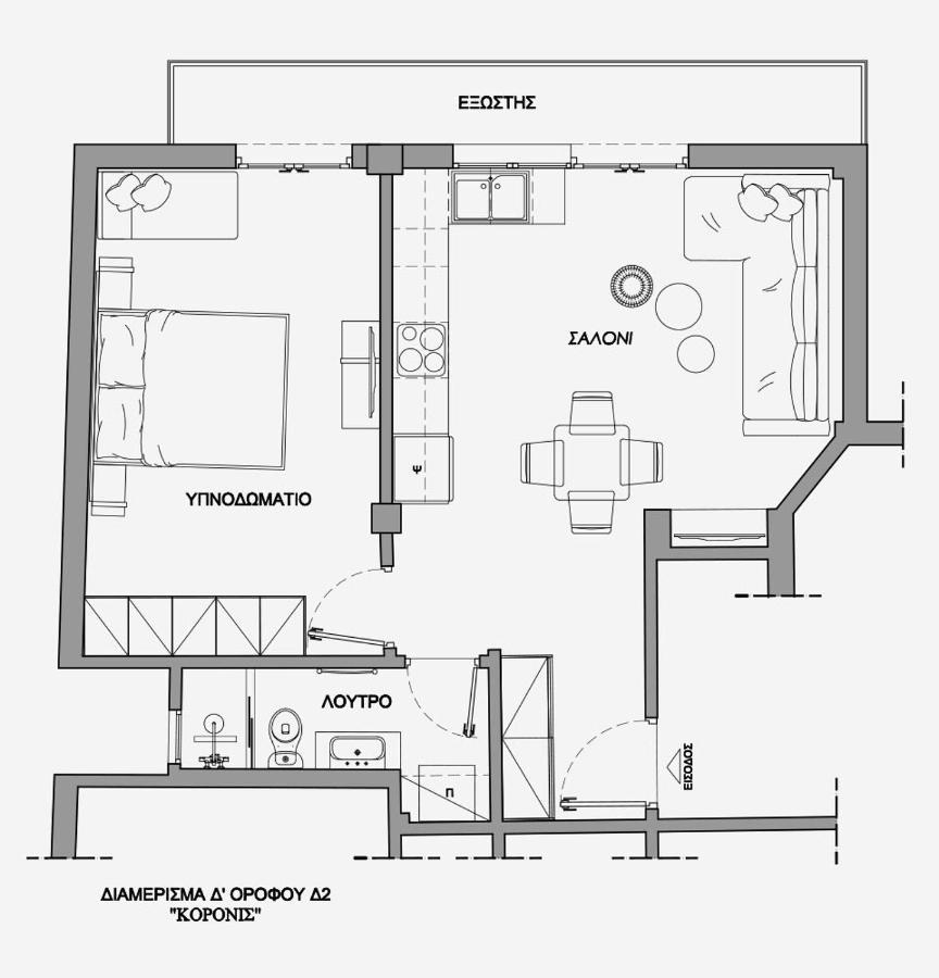 La Larissa Luxury Apartments Koronis 外观 照片